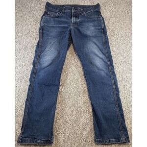 Origin D68 Jeans Mens 36x30 Blue Medium Wash Legit Fit Stretch Denim Made In USA